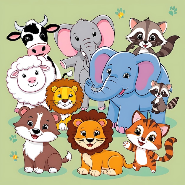 Coloured animals collections