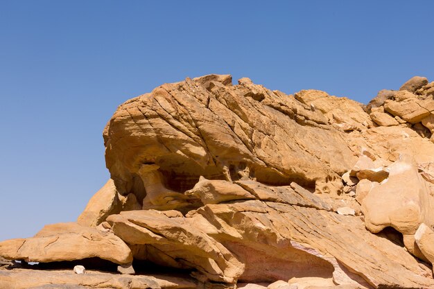 Coloured Canyon is a rock formation on South Sinai Egypt Desert rocks of multicolored sandstone