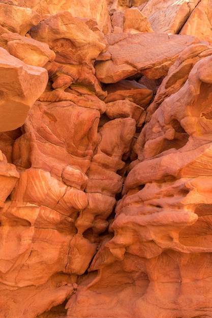 Coloured Canyon is a rock formation on South Sinai Egypt peninsula Desert rocks of multicolored sandstone background