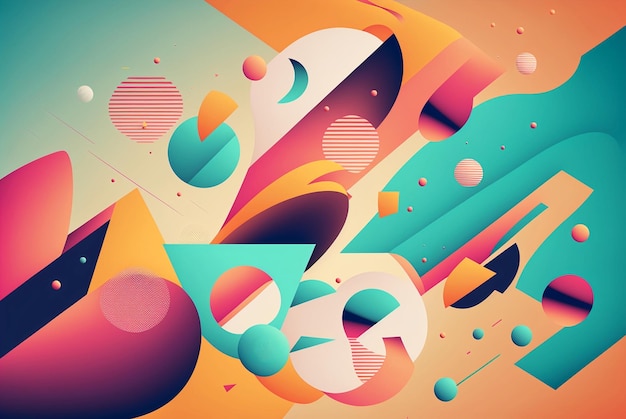 Colourful background shapes