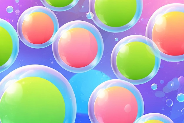 Photo colourful bubbles background soap sud bubbles water an artful colorful background with bubbles abstract background