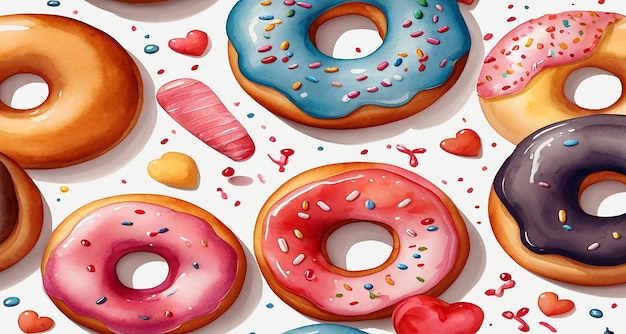 colourful donut bvector design