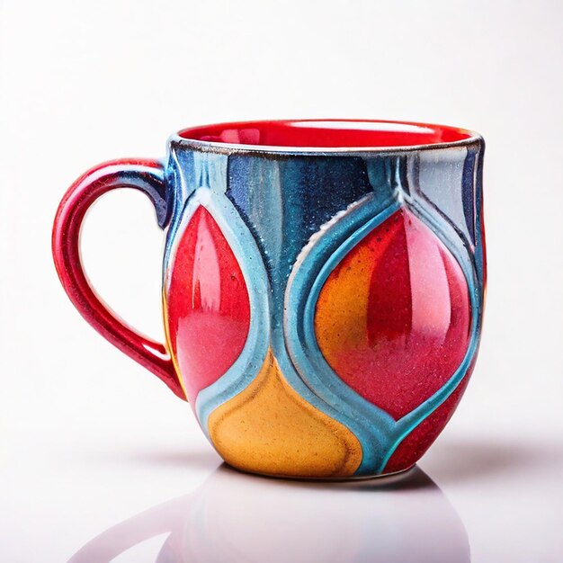 Photo colourful mug isolated on a white background