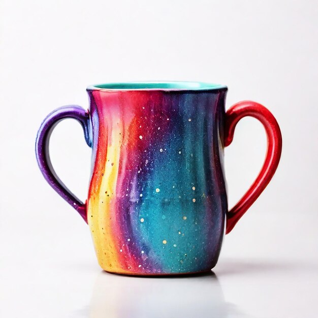 Photo colourful mug isolated on a white background