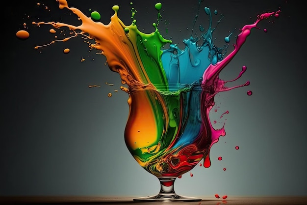 Colourful paint