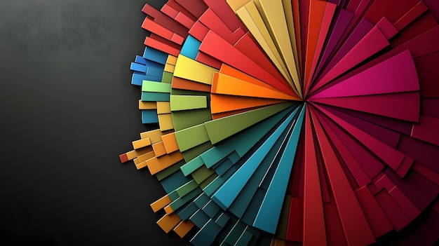 Photo colourful pie chart 3d