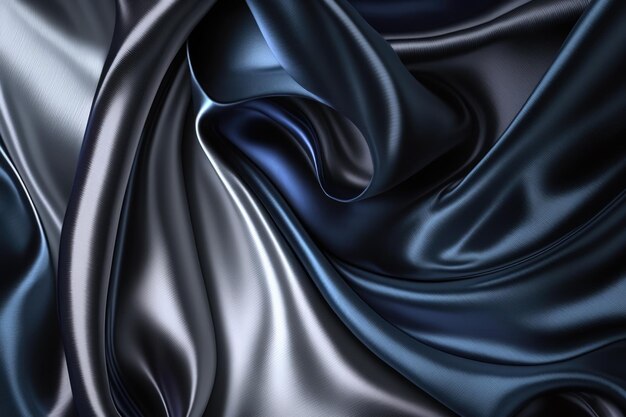 Colourful silk shiny and crumpled fabric textures created using generative ai technology