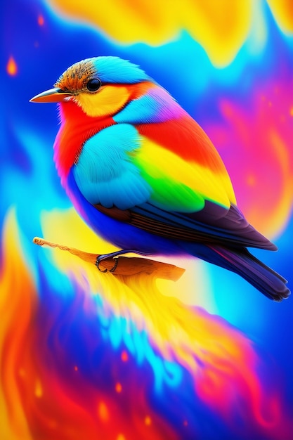 Colourfull Bird Ai Generate