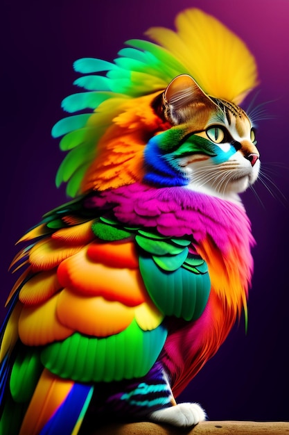 Colourfull Bird Ai Generate