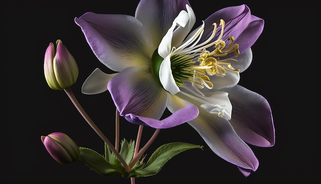 Columbine Flower Generative AI