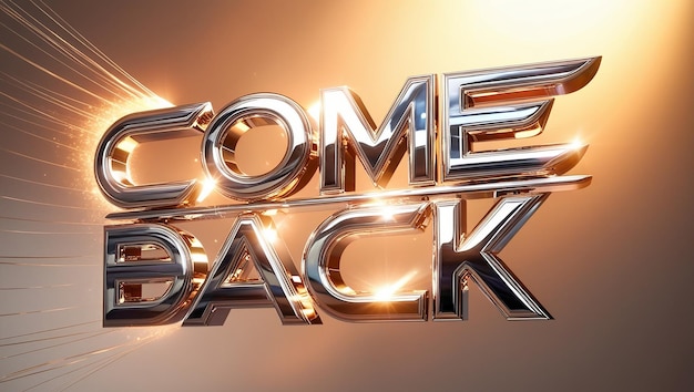 Come Back 3D Text Effect