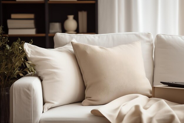 Comfort Living Room White Pillow