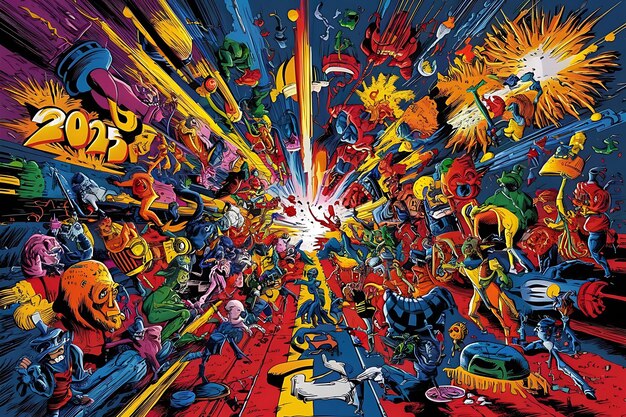 Comic Boom Explosion Cloud Artwork for a colorful pop of visual dynamism in oldfashioned comic book