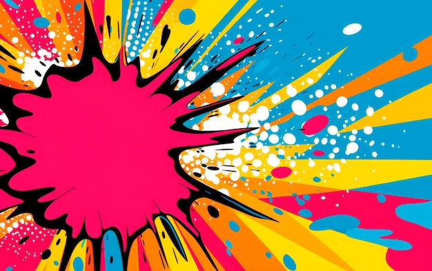 Comic cartoon pop art background