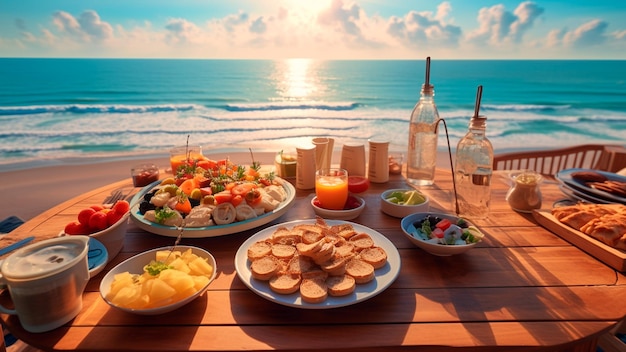 Comida con vistas a la playa