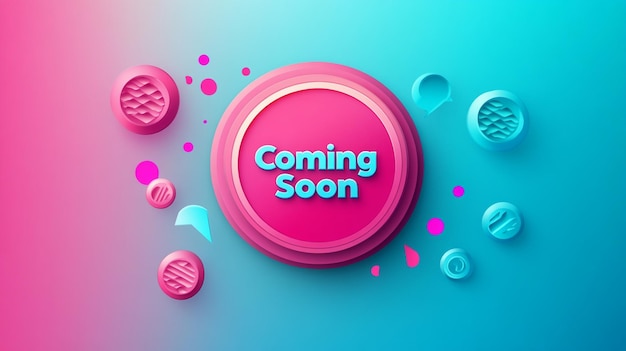 Photo coming soon button web template speech bubble banner label coming soon sign icon vector illustration