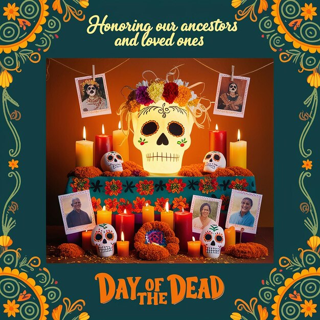 Photo commemorating the day of the dead social media post