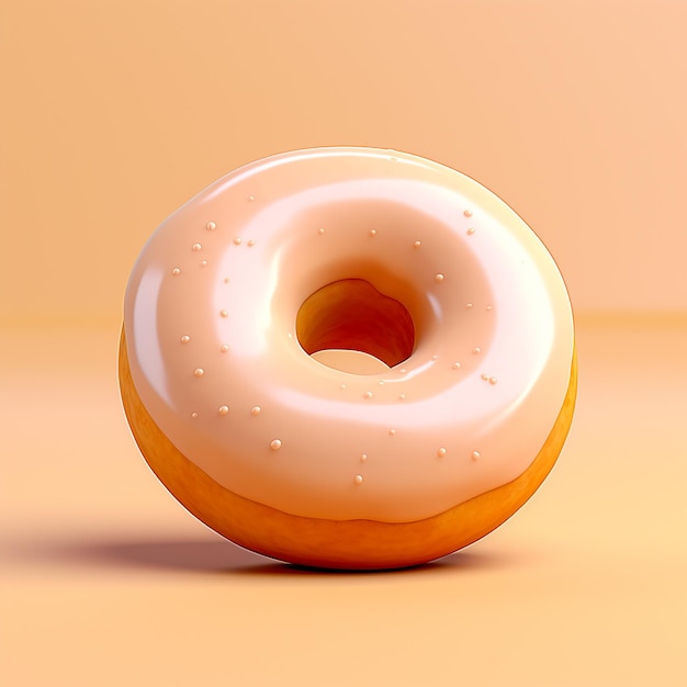 Commercial advertisingof freshly donut in a minimalist style hotel