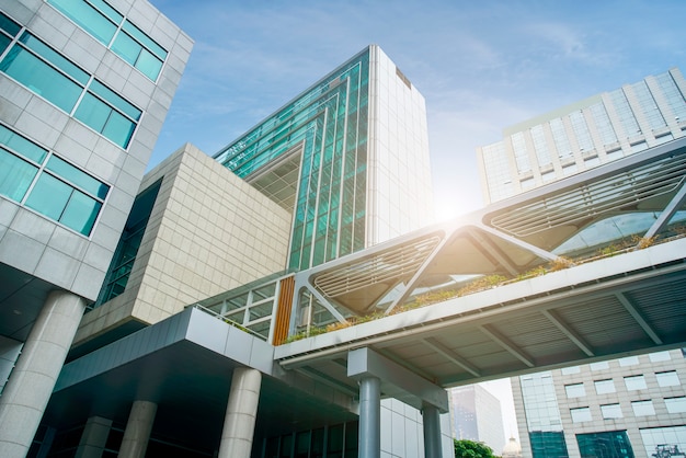 Commercial building with low angle view in Guangzhou