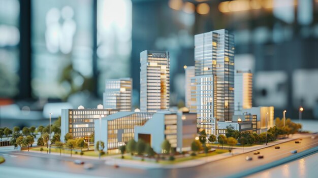 Commercial Complex Maquette Representation stock photo