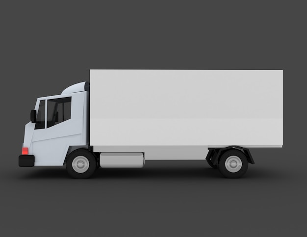 Commercial Delivery. Cargo Truck concept . 3d rendered illustration