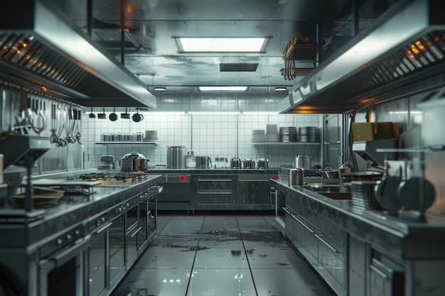 commercial industrial kitchen cooncept