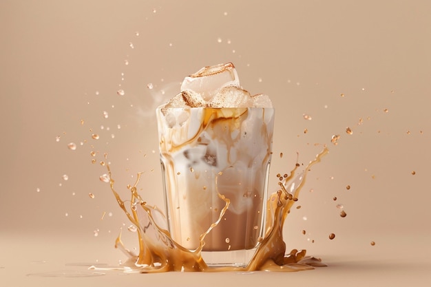 Commercial photography ice coffee white lighting studio light