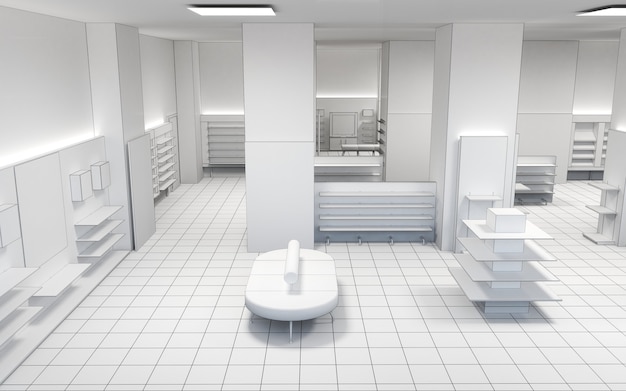 commercial premises shop interior visualization