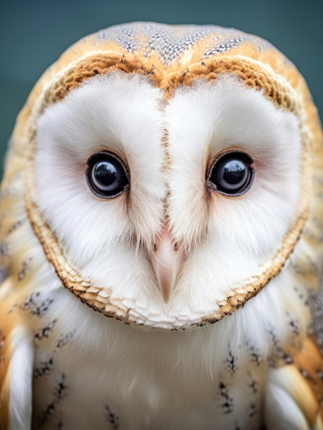 Common barn owl close up