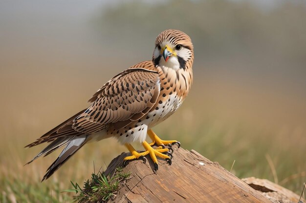 Photo common kestrel falco tinnunculus little bird of prey