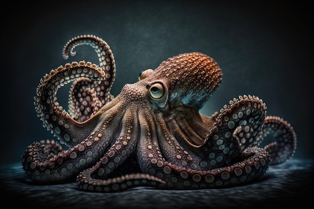 Common octopus Wildlife animal AI generated