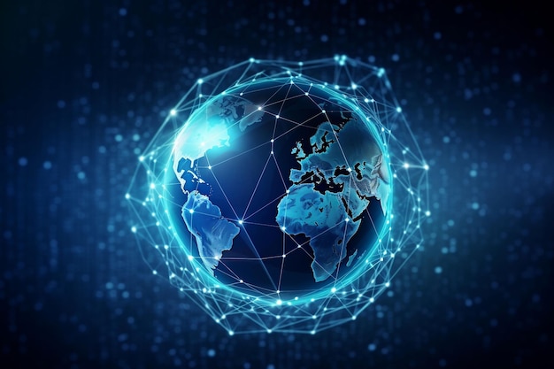 Communication technology with global internet network connected in Europe Telecommunication and d