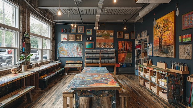 Community Art Studio Welcoming Open Workspace