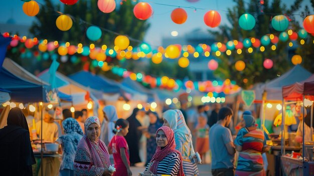 Photo community coming together for a ramadan evening gathering