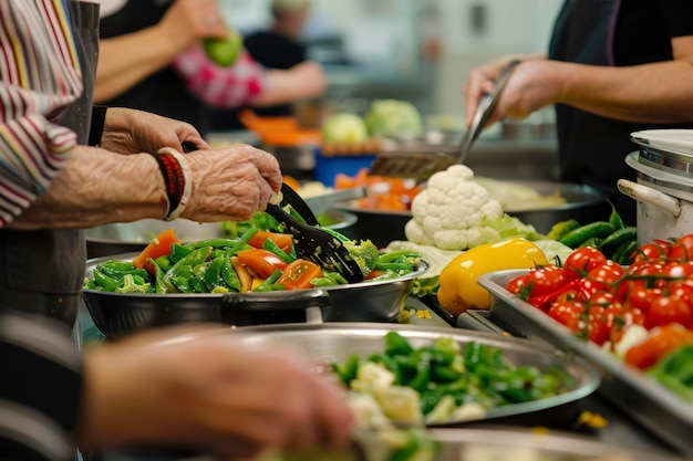 Community cooking class in action