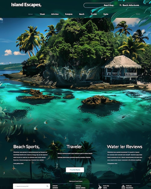 Photo comoros island tour with zoom in effect tropical theme lush travel website layout idea designs