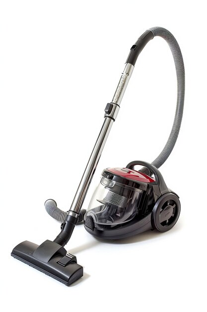 Photo compact canister vacuum on white