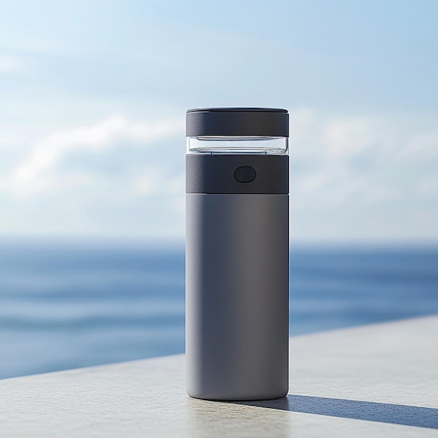 A compact portable water purifier with a modern design and ecofriendly materials