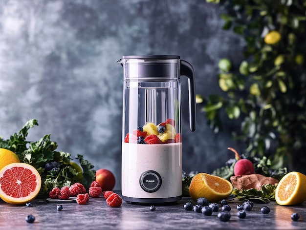 Photo compact smoothie blender with travelfriendly design and powerful motor