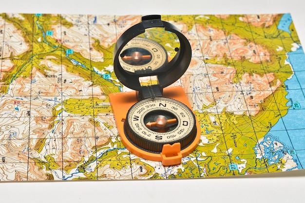 Compass and map