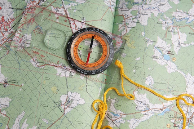 Compass and map