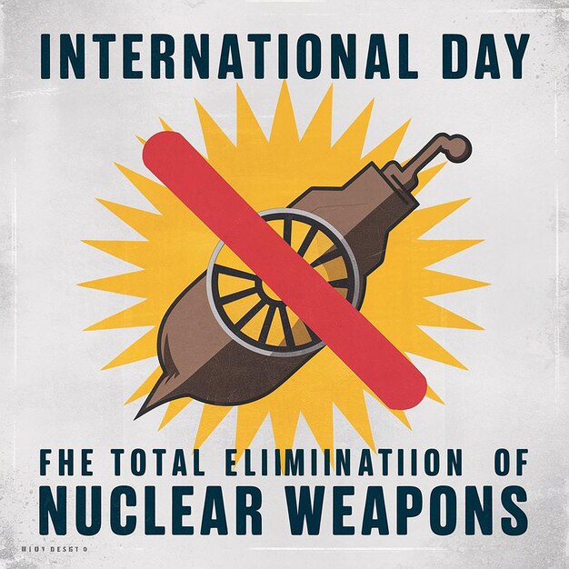 A compelling promotional image for the international day of total ellimination of nuclear weapons