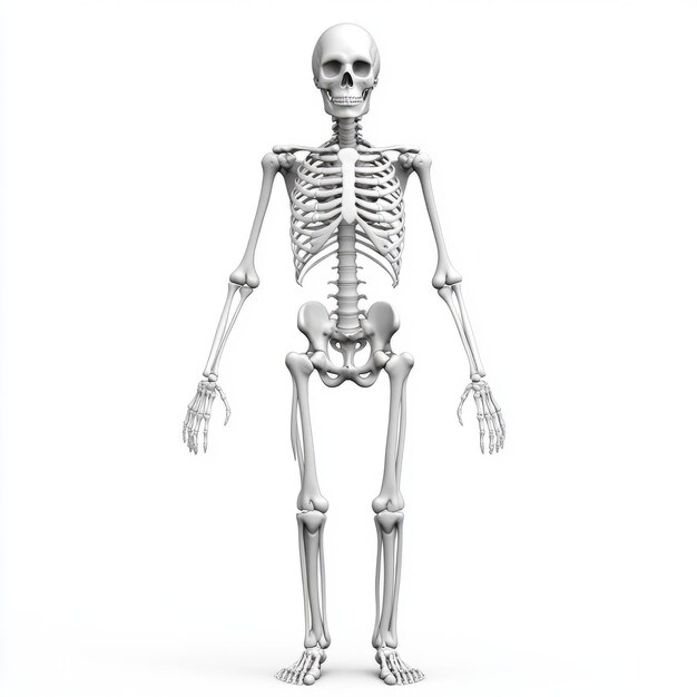 Photo complete human skeletal system diagram all bones labeled