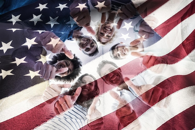 Composite image of cropped american flag