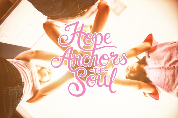 Photo composite image of hope anchors the soul