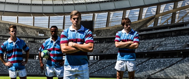 Composite image of rugby players