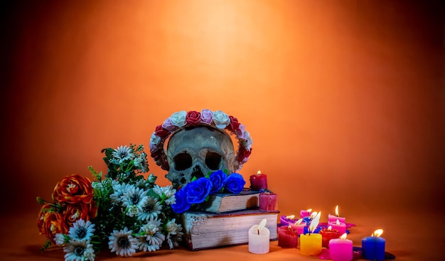 Composition for religious spiritual moment or The Day of the Dead.
with space to insert text