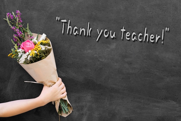 Composition for teacher appreciation with thank you message