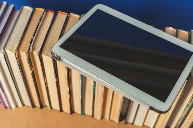 Composition with books on the table