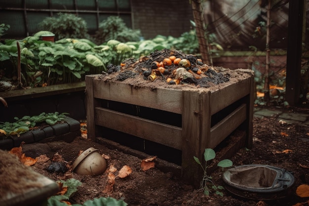 Composter turning food waste into valuable compost for gardens and crops